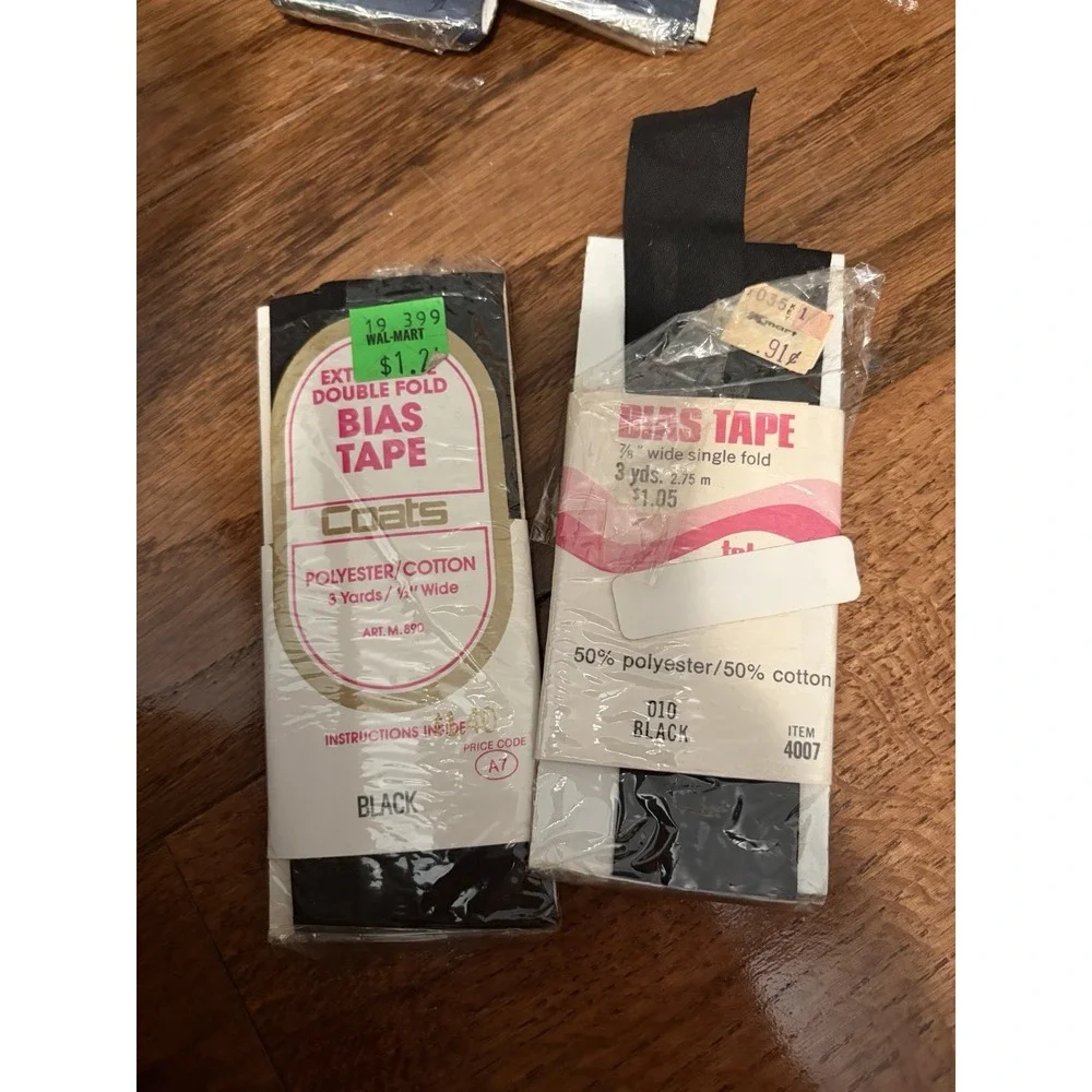 Large bundle of vintage bias tape, seam binding, quilt binding‎